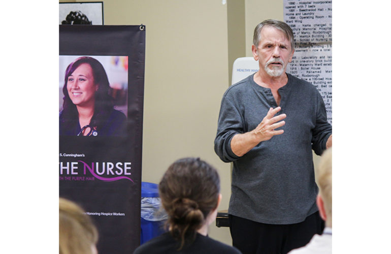 Hollywood horror producer takes a new view on death as he befriends a hospice nurse