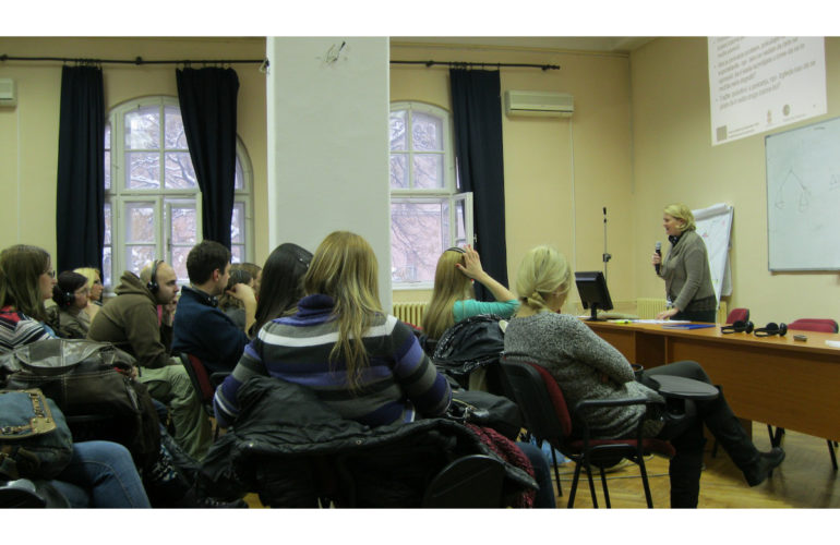Medical students attend the first undergraduate course on palliative care in Serbia.