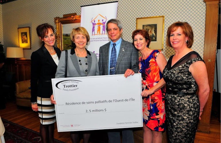 $2.5-million donation from Trottier Family Foundation to benefit services of West Island Palliative Care Residence