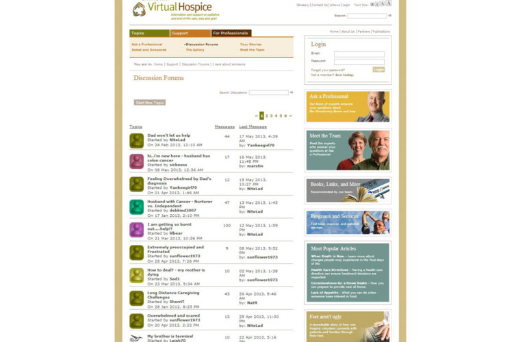 Virtual Hospice’s online community – Virtually indispensable