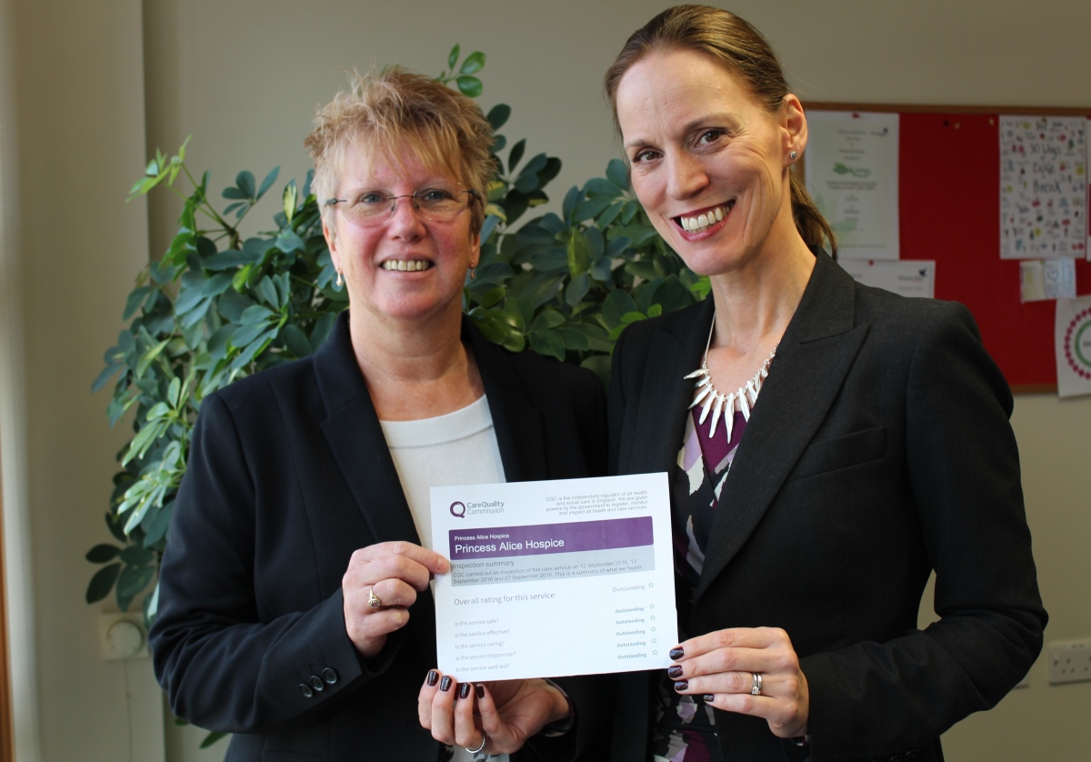 Princess Alice Hospice rated outstanding by CQC on all its key measures ...