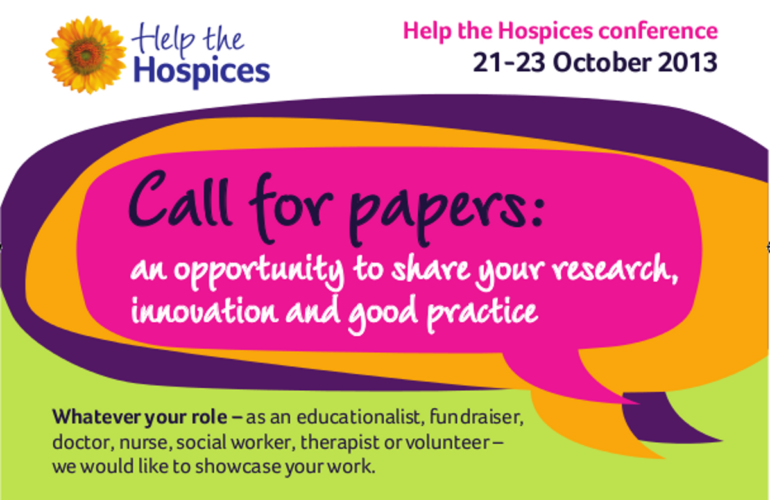 Showcase your work at the Hospice Care conference