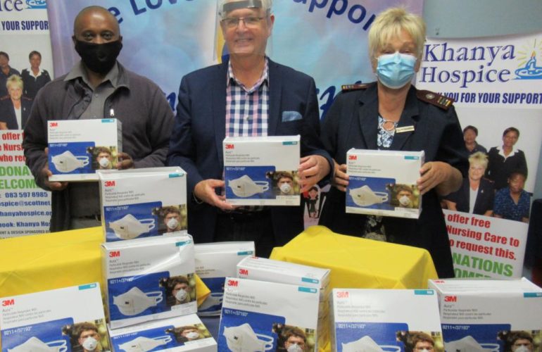 Businesses donate face masks and sanitiser to Khanya Hospice