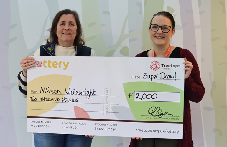 Over £13,000 raised in hospice Lottery Super Draw to support local patients and families