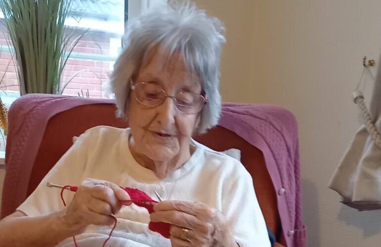 100-year-old superstar has supported The Myton Hospices for some years through her hobby… knitting!