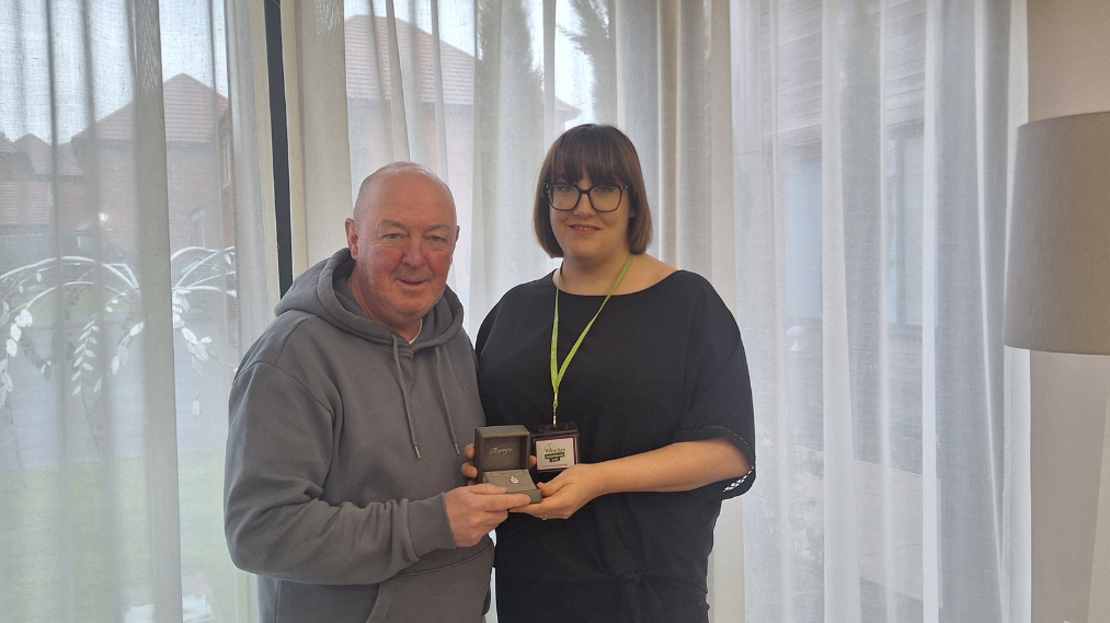 David Nicholson Berry's Jewellers Newcastle and Rachel Quince Willow Burn Hospice