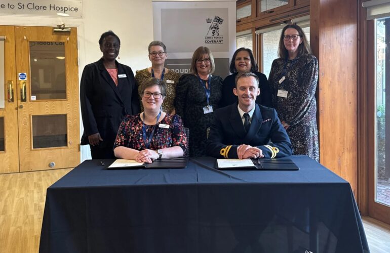 St Clare Hospice signs the Armed Forces Covenant
