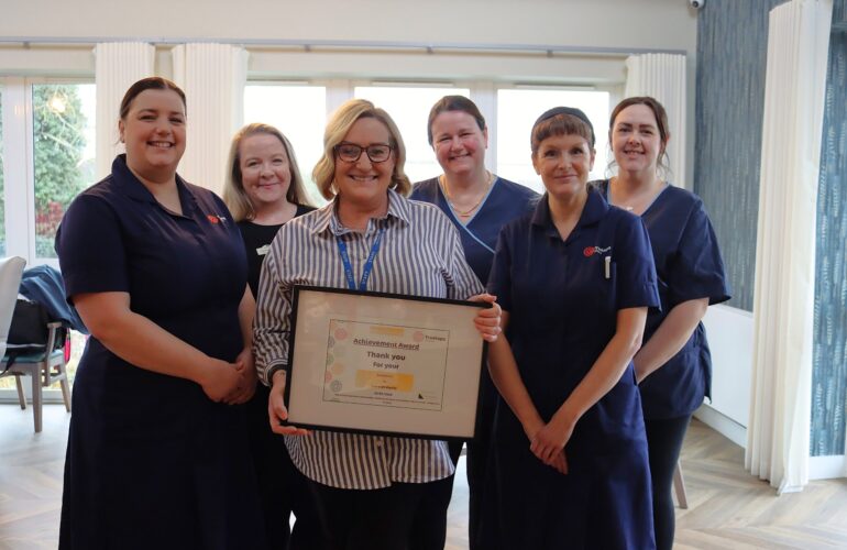 Care Home recognised with Award for enhancing residents’ support and dignity at the end of life