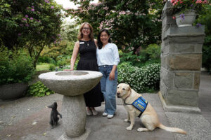 Camara van Breemen, Dr. Xiohara Gentica, therapy dog Gaia.