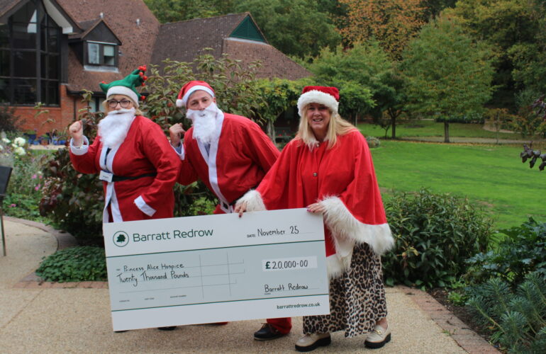 Barratt Redrow’s festive support for Princess Alice Hospice is go, ho, ho!