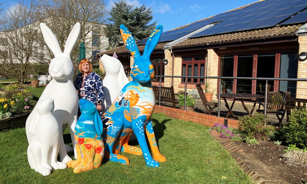 Celia Joseph with Hop to it hares