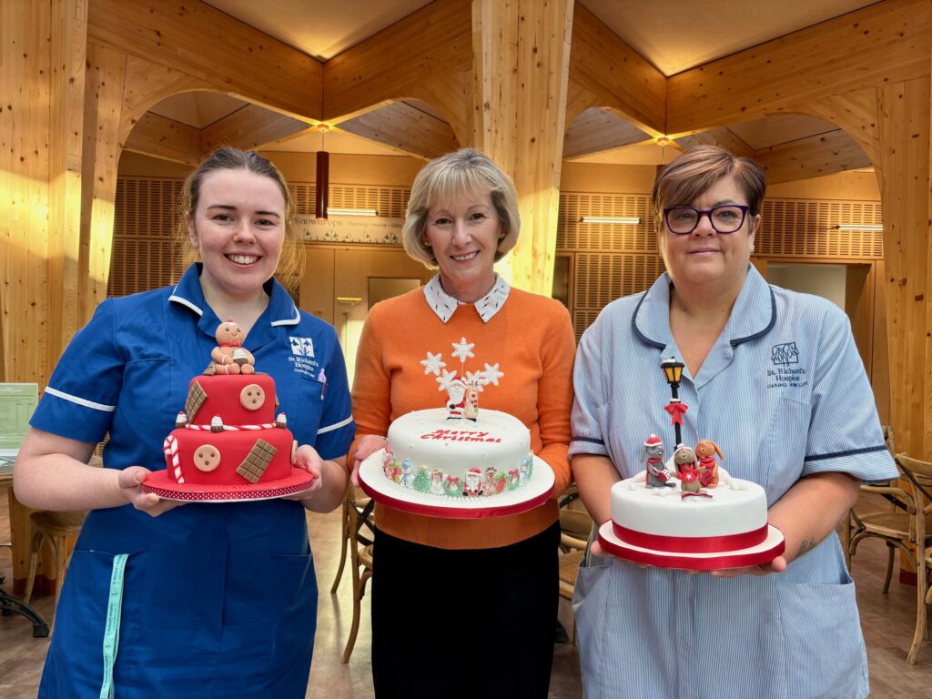 Lydia Kelleher, Staff Nurse, Ann Newton, who was Chairperson of the British Sugarcraft Guild’s former Droitwich branch, & Beverly Knight, Healthcare Assistant
