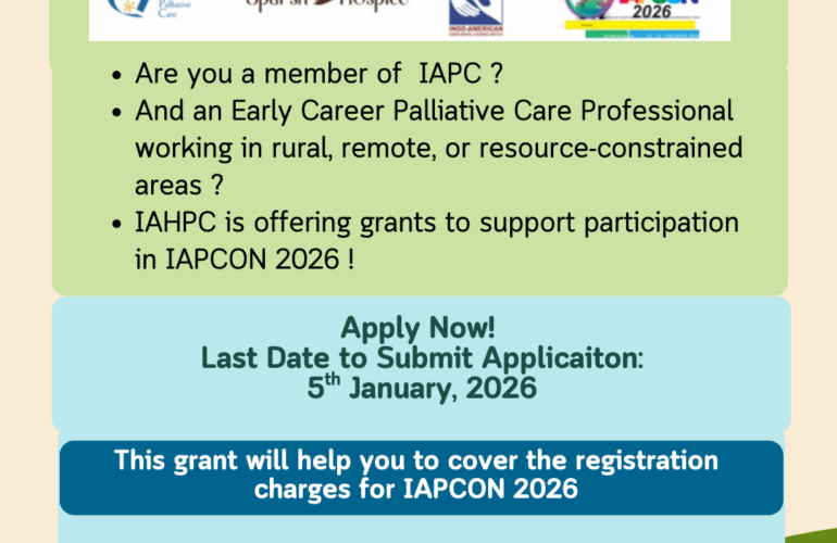 Applications Invited for the IAHPC’s Grant to Participate in IAPCON 2026