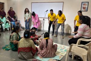 Parents, children and staff at an Exposure Visit to Novi Survat, Goa.