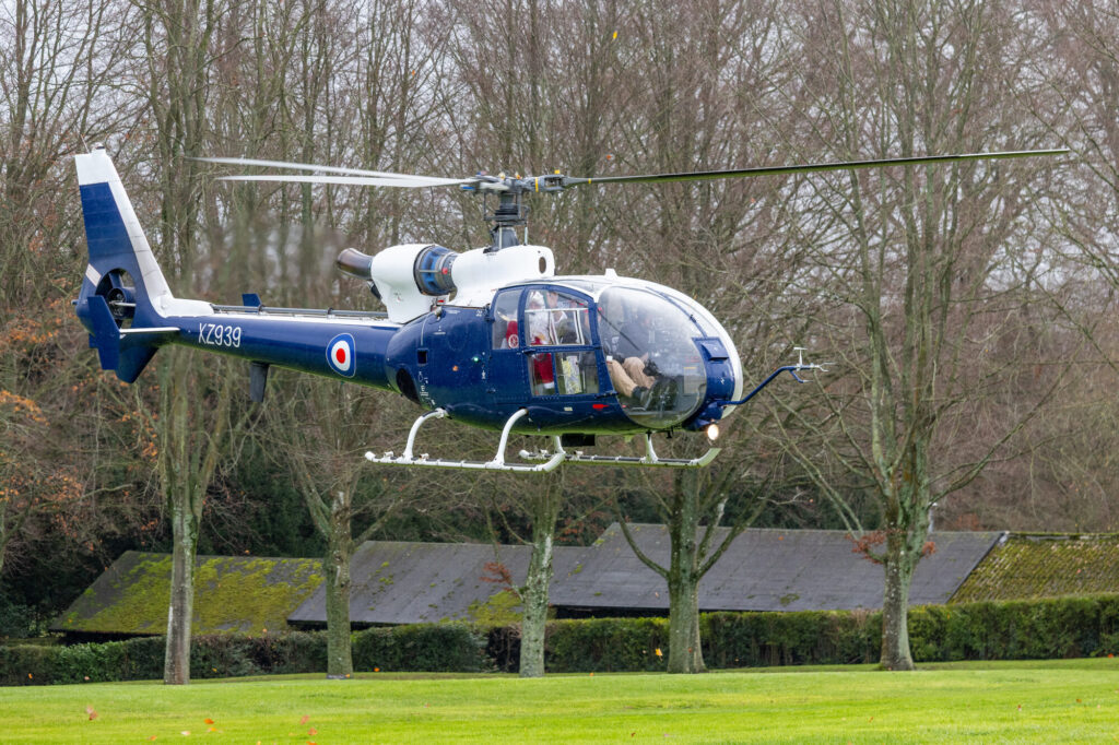 Helicopter landing on Telly Tubby Hill at Naomi House & Jacksplace