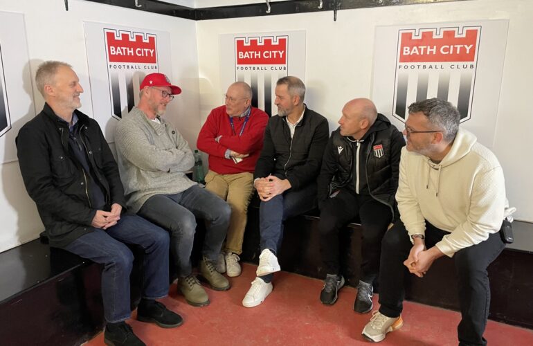 Chat at Bath City Football Club opens up vital conversations about men’s mental health and grief.