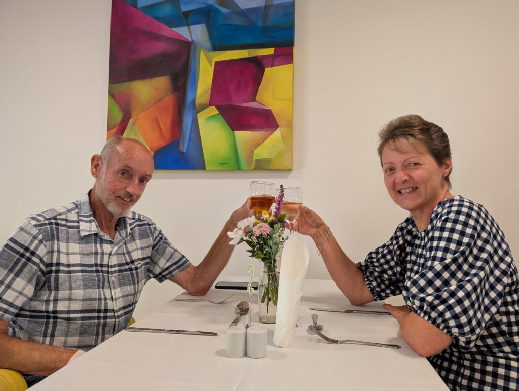 Reno & Carol at the hospices Fine Dining