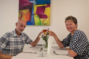 Reno & Carol at the hospices Fine Dining