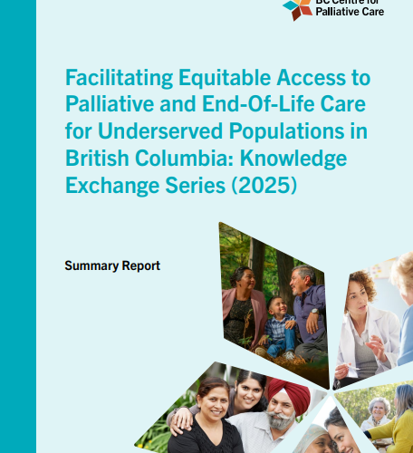 New report released  Advancing Equity in Palliative and  End-of-Life Care