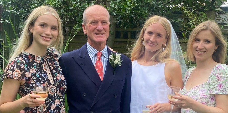 Better picture of David with girls