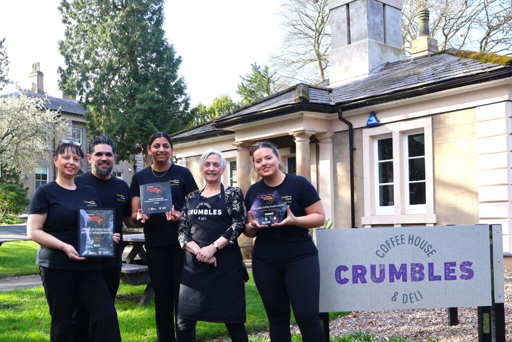 Local charity’s coffee shop wins top Tourism Award! Crumbles team with their award