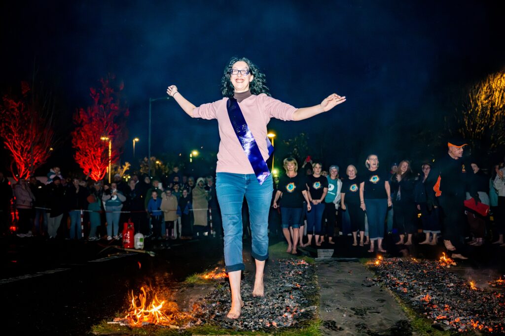 Fearless St Wilfrid’s fundraisers walk on hot coals DSC_2377
