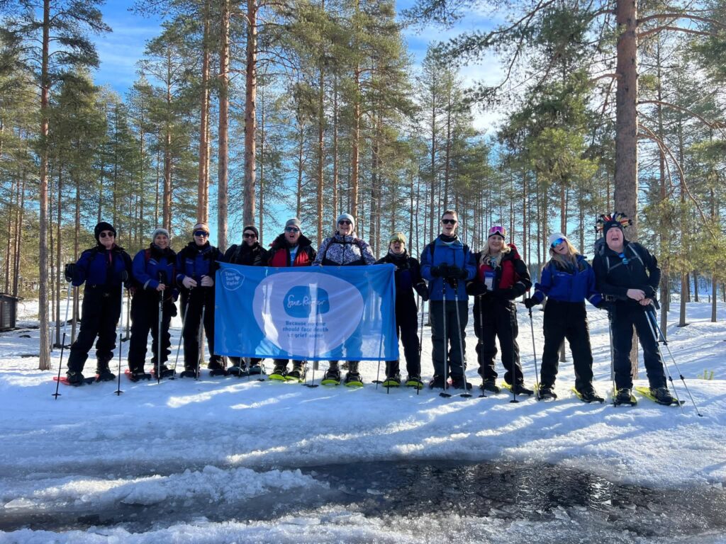 The group travelled to the Arctic Circle to complete Sue Ryder’s Arctic Adventure, a demanding overseas challenge raising vital funds