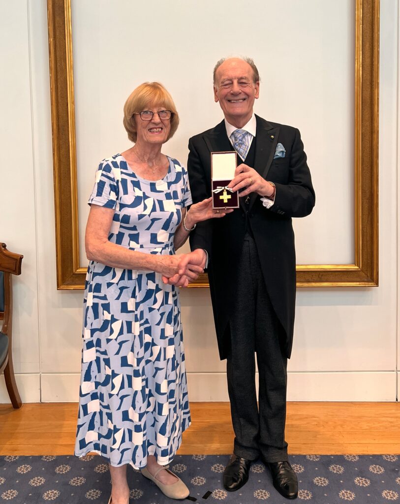 Havens Hospices volunteer honoured with national Order of Mercy award Bobbie Nichols being awarded by Lord Lingfield, President of the League of Mercy