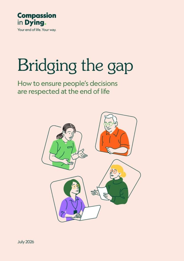 New Report from Compassion in Dying Cover graphic