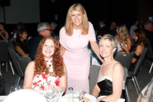 (L-R) Laura Dadson, Communications Officer at The Myton Hospices, Kate Garraway, and Olivia Bowskill, Community Engagement Manager at The Myton Hospices