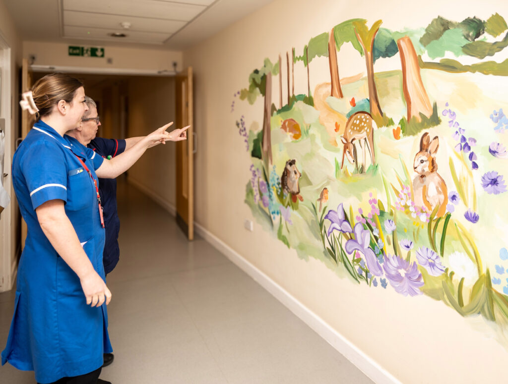 Local artist Katie O creates beautiful mural at Coventry Myton Hospice The Myton Hospices - Katie O Mural